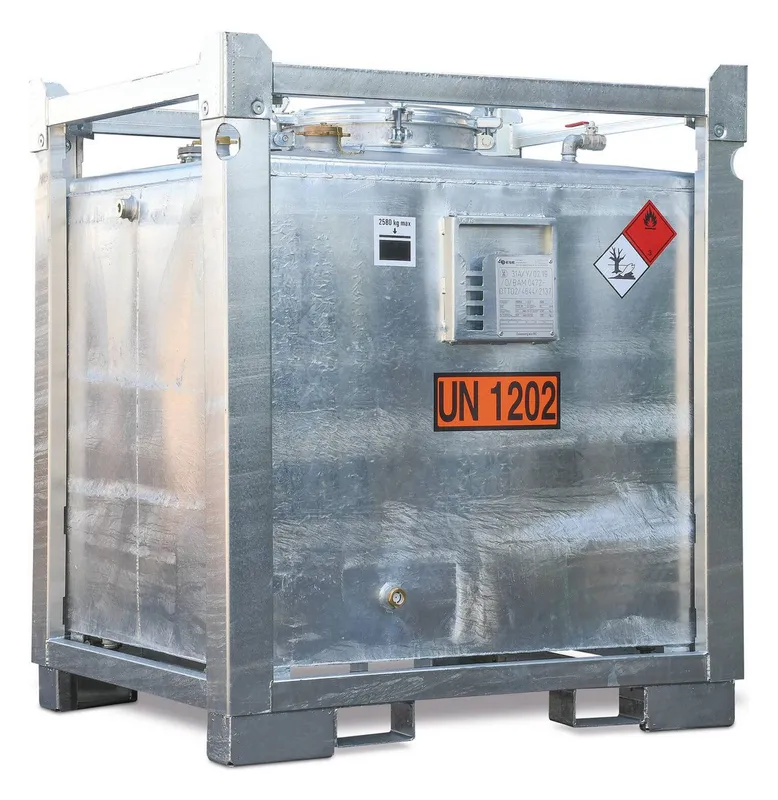 Sicherheits Heizöltank, 1000 L inkl. Saugrohr und Kupplungen