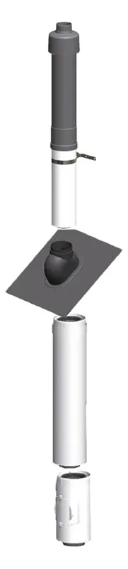 MHG Basis-Set Dachheizzentrale DN 80/125 schwarz