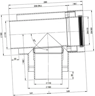 MHG T-Stück für Kaskade DN 110/160 – Bild 3