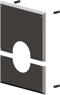 MHG Wandblende DN 110 mit Hinterlüftung (2-teilig)