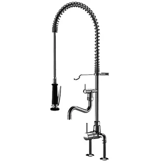 KWC Hebelmischer GASTRO Schwenkauslauf AD153 A200 B270,Anschl,130mm, ganzchrom