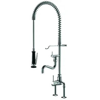 KWC Hebelmischer GASTRO Schwenkauslauf AD153 A200 B270,Anschl,130mm, ganzchrom – Bild 2