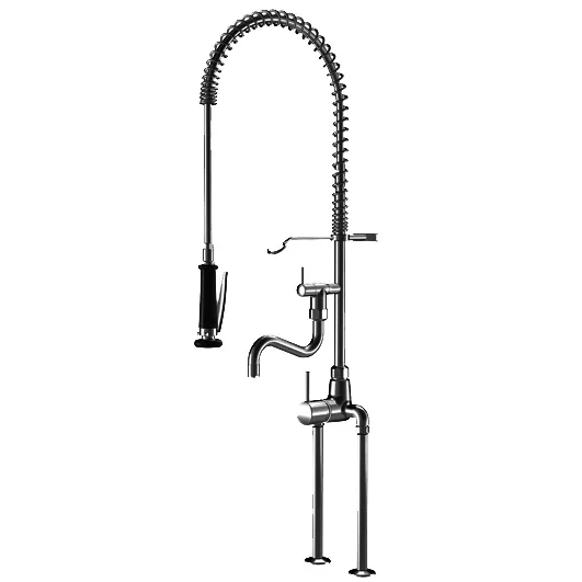KWC Hebelmischer GASTRO Schwenkauslauf AD153 A200 B270,Anschl,340mm, ganzchrom