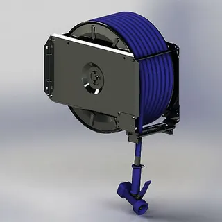 KWC Schlauchaufroller automatisch Molkereidampfschl. 20 m, Edelstahl