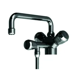 KWC Thekenarmaturen Zweigriffmischer A200, einleitig, ganzchrom – Bild 2