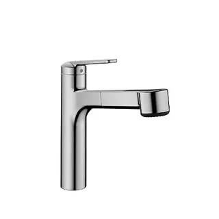 KWC Hebelmischer DOMO 6.0 Auszugbrause A225, Niederdruck, ganzchrom – Bild 2