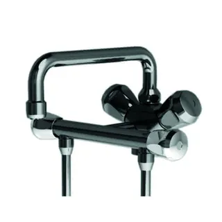 KWC Thekenarmaturen Zweigriffmischer A200, zweileitig, ganzchrom – Bild 2