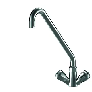 KWC Zweigriffmischer GASTRO Schwenkausl. A300 B300 C394, ganzchrom – Bild 2