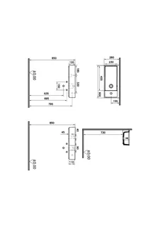 VitrA Waschtisch Compact ArchiPlan 60x28 cm mit Hahnloch rechts mit Überlauf Weiß HG – Bild 2