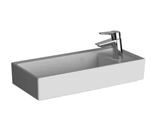 VitrA Waschtisch Compact ArchiPlan 60x28 cm m. Hahnloch rechts ohne Überlauf Weiß HG