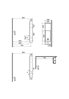 VitrA Waschtisch Compact ArchiPlan 90x29 cm mit Hahnloch rechts mit Überlauf Weiß HG – Bild 2