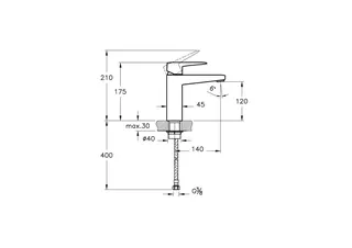 VitrA Einheb.-Waschtischmischer Root Square h: 175 mm Einlochmontage Nickel gebürst. – Bild 2
