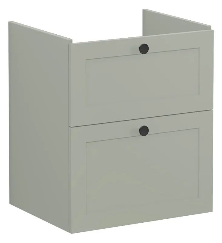 VitrA Waschtischunterschrank Root Classic 57x45x65cm 2 Vollauszüge Vintage Grün Mt