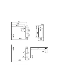 VitrA Waschtisch Compact ArchiPlan 60x28 cm mit Hahnloch links mit Überlauf Weiß HG – Bild 2