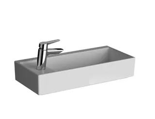 VitrA Waschtisch Compact ArchiPlan 60x28 cm mit Hahnloch links ohne Überlauf Weiß HG