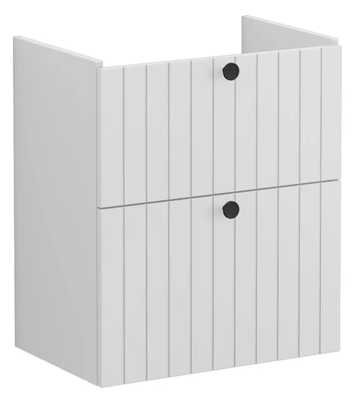 VitrA Waschtisch-Unterschrank Compact Root Groove 57x37x65cm 2 Vollauszüge Hellgrau Matt