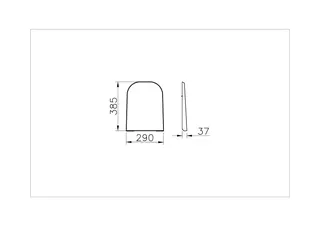 VitrA Urinaldeckel Pure Style Duroplast mit Absenkautomatik Weiß Hochglanz – Bild 3