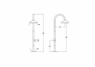 VitrA Outdoor-Duschsäule Liquid Bodenmontage Höhe 2305 mm Chrom – Bild 2