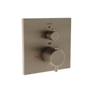 VitrA Wannen/Brausethermostat Root Square Unterputzmontage V-Box Nickel gebürstet – Bild 1