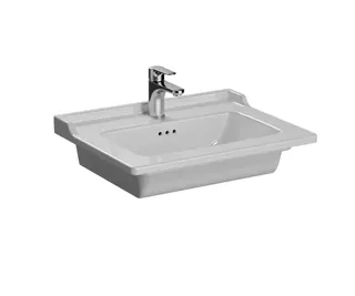 VitrA Möbelwaschtisch Integra Classic 60 cm Hahnloch Überlaufloch Weiß Hochglanz