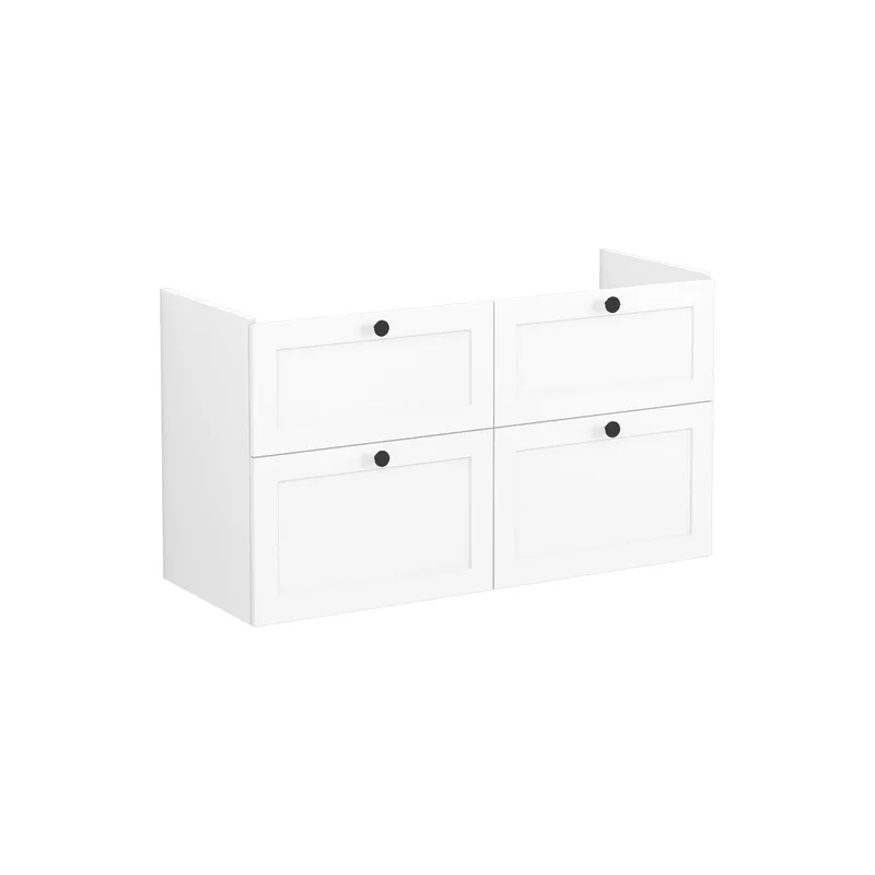 VitrA Waschtischunterschrank Root Classic 117x45x65cm 4 Vollauszüge Weiß Matt