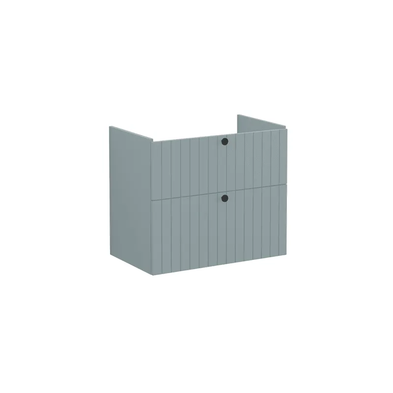 VitrA Waschtischunterschrank Root Groove 77x45x65cm 2 Vollauszüge Fjordgrün Matt