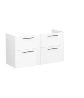 VitrA Waschtischunterschrank Root Flat 117x45x65 4 Vollauszüge Weiß Hochglanz
