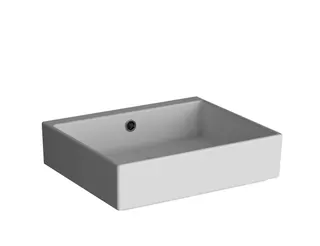 VitrA Waschtisch Compact ArchiPlan 45x39 cm ohne Hahnloch mit Überlauf Weiß Hochgla.