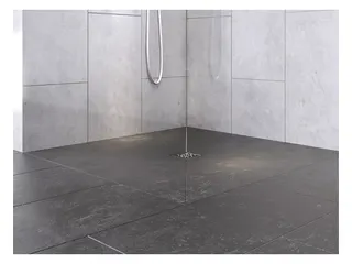 SD barr-frei Dusche Level 18 Abl. Viega 1200x1200x18 mm Abl.mittig – Bild 2
