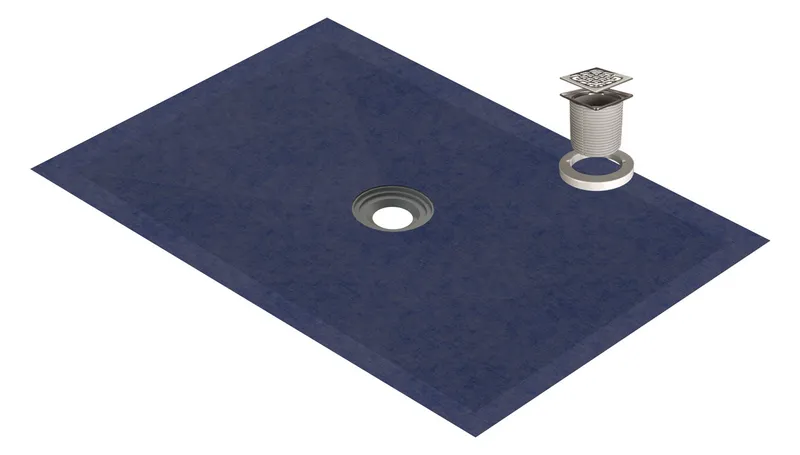 SD barr-frei Dusche Level 18 Abl. Viega 1400x900x22 mm Abl.mittig