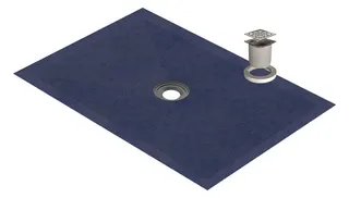 SD barr-frei Dusche Level 18 Abl. Viega 1400x900x22 mm Abl.mittig