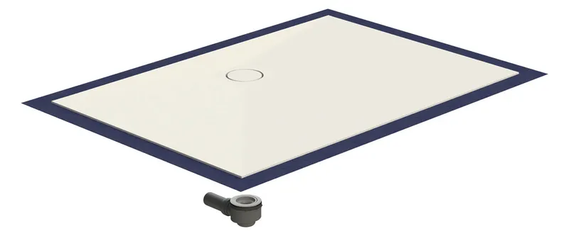 SD barr-frei Dusche Mineral 001 Round 1200x900 mm Ablaufpos. 600/230 mm