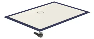 SD barr-frei Dusche Mineral 001 Round 1200x900 mm Ablaufpos. 600/230 mm