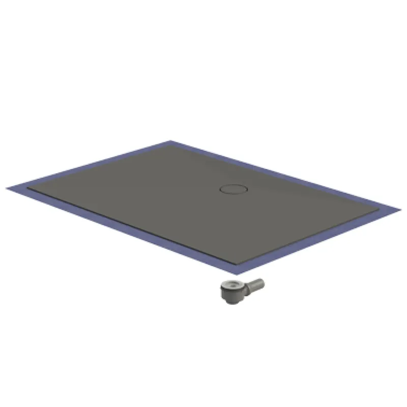 SD barr-frei Dusche Mineral 007 Round 1500x800 mm, Ablaufpos. 750/230 mm