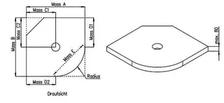 SD U-BauEL für barr-frei DU Abl. KESSEL bis 2,6 qm Freiform bis 80 mm
