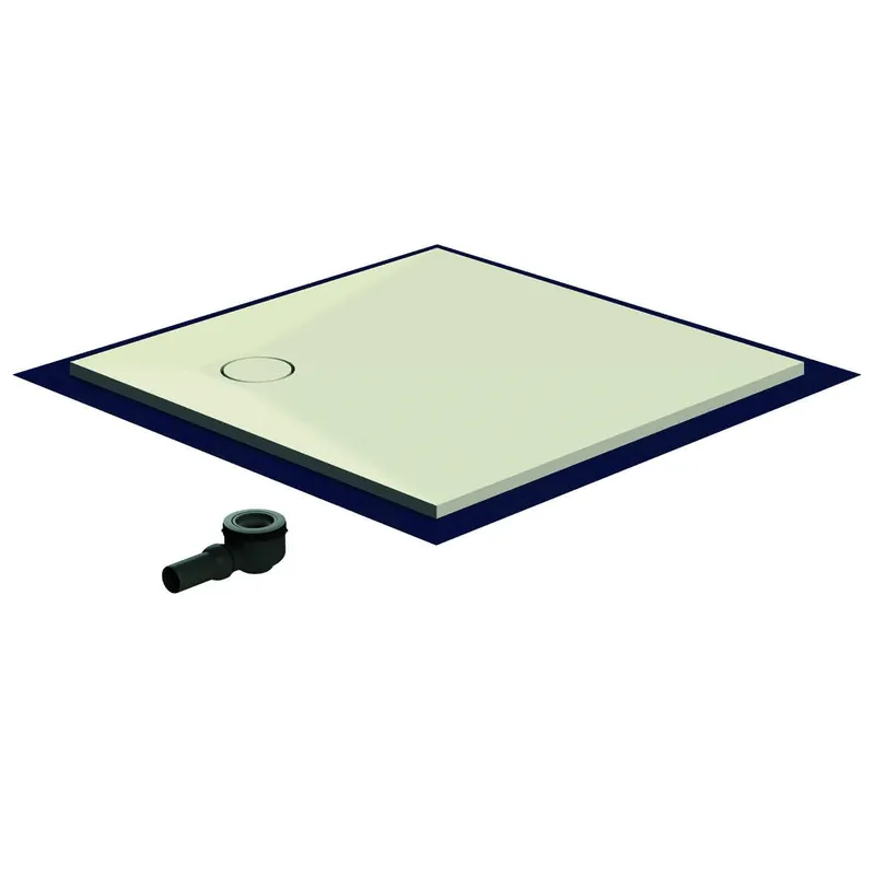 SD barr-frei Dusche Mineral. 001 Round 800x800 mm, Abkant. 20 mm, Ablaufpos. 23