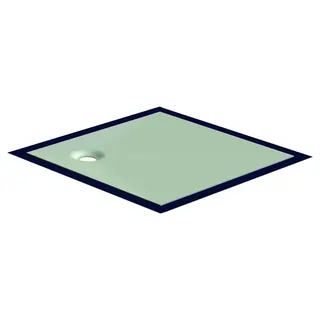SD barr-frei Dusche Mineraloberfl. 001 800x800 mm, Ablaufpos. 230/230 mm