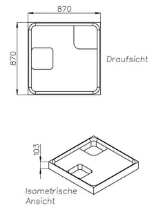 SD Wt KA/Be superflach 900x900x25 – Bild 2
