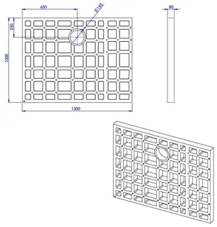 SD U-BauEL für Plan Plus QuadroU 1300x1000x80 mm – Bild 2