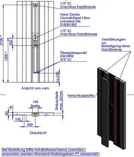 SD Dampf STEAM Verrohrung mit Hans Grohe i-Box