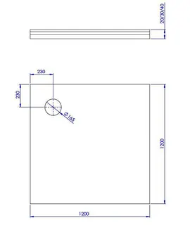 SD U-BauEL für barr-frei DU Plan Plus 1200x1200x20/30/40 mm