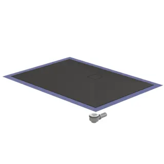 SD barr-frei Dusche Mineral 005 Quadrato 1500x800 mm, Ablaufpos. 750/230 mm