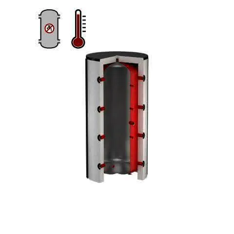 FL Pufferspeicher FlexTherm PS 3000 L außen pulverbeschichtet, innen unbesch.