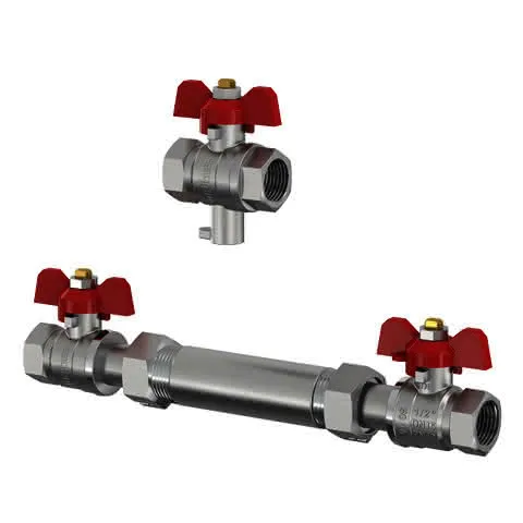 FL Erstausrüsterbausatz Kugelhahn DN20 universal, Zählerersatzstück 130mm