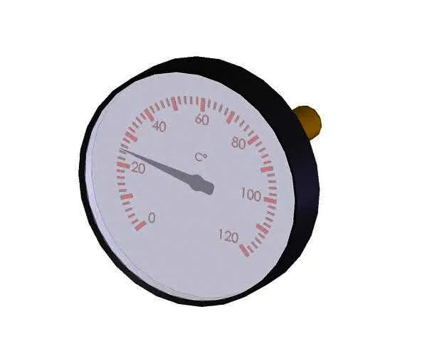 FL Thermometer zentrisch, rot NG 63, 0-120 Grad C