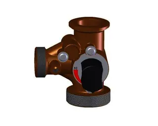 FL T-Mischer m. Bypass 1 1/2" AG, 1" AG, rechte Ausführung