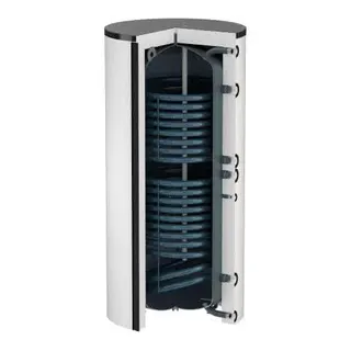 FL Standspeicher FlexTherm Duo Solar 750 L, weiß emailliert, Vlies-Isolierung