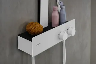 Hansgrohe Showerpipe Rainfinity 350 mit Kopfbrause 360 mattweiß – Bild 3