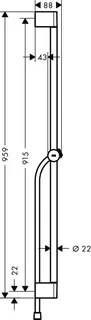 Hansgrohe Brausestange Unica/Pulsify 900mm mit Push Schieber und Brauseschlauch MW – Bild 4