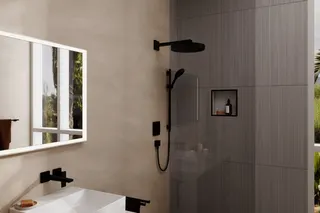 Hansgrohe Kopfbrause Rainfinity 360 1jet Deckenmontage mattschwarz – Bild 4